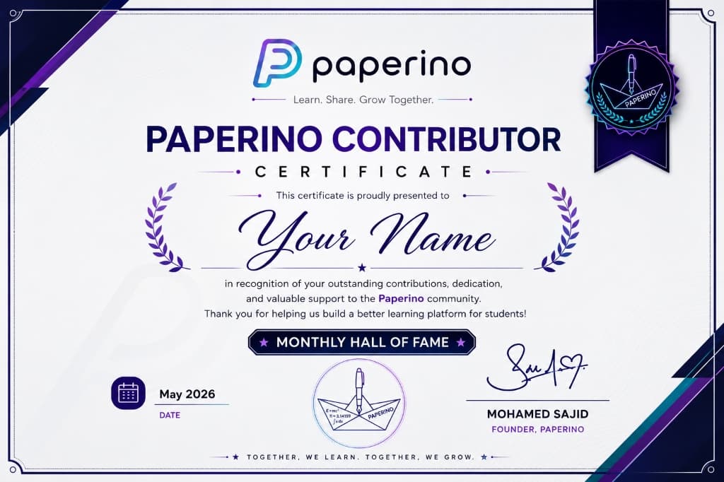 Paperino Certificate Preview